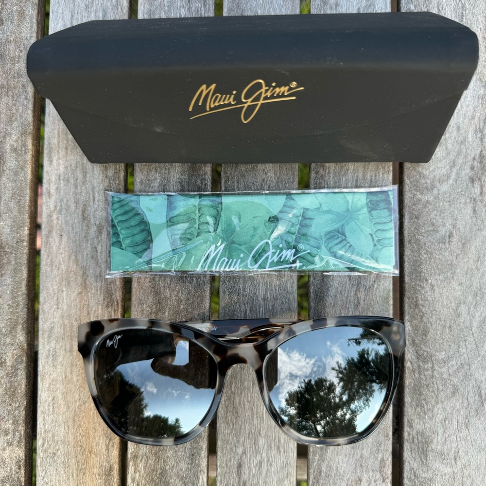 Maui Jim Tortoise Shell Sunglasses with Black Lenses